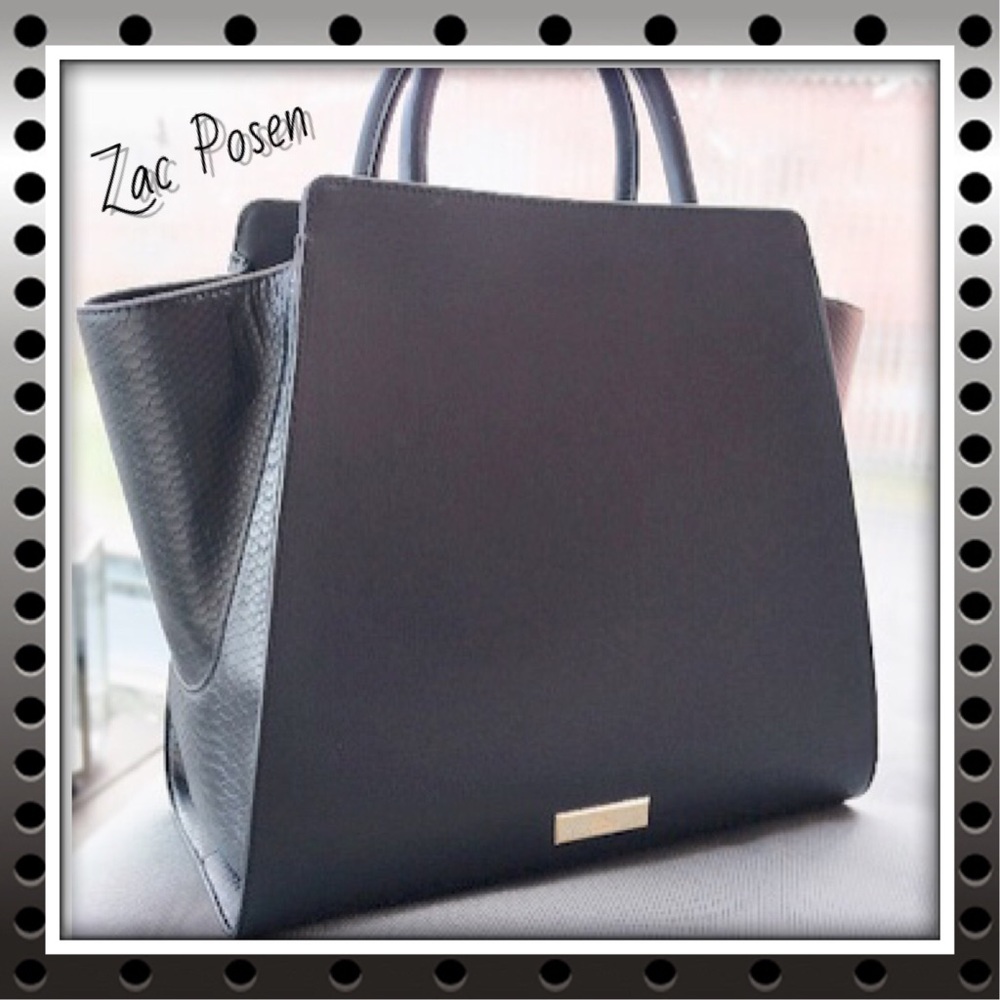 🎉HP🎉 🔲Zac Posen Lg “Eartha” Grey Satchel